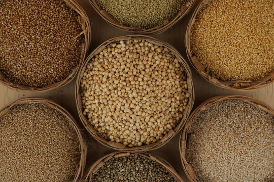Close-up of high-quality YHF grains and seeds
